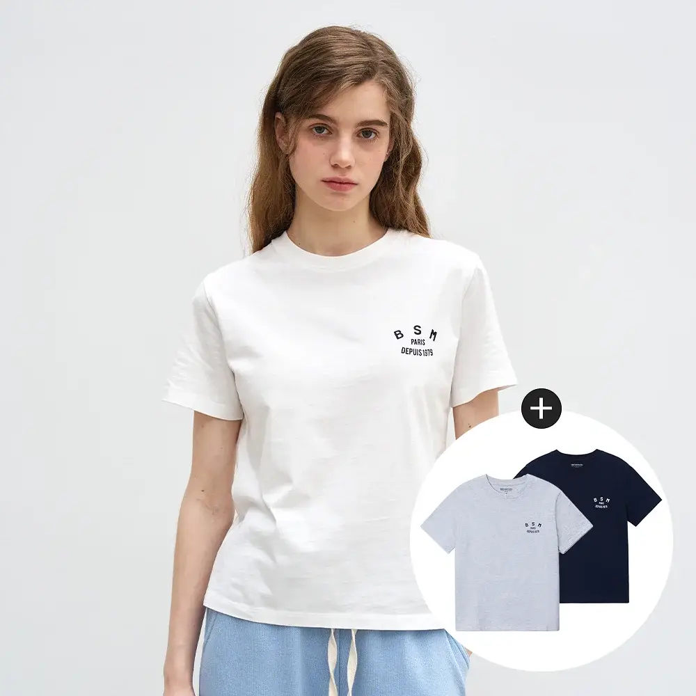 [2PACK] 벤시몽 에센셜 티셔츠 3Color 1+1